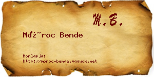 Móroc Bende névjegykártya